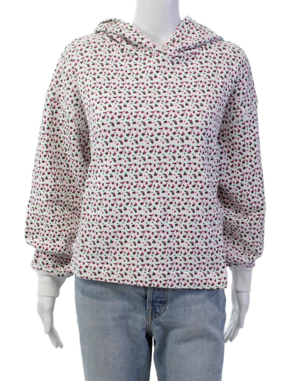 Something Navy ‘Rachel’ Hoodie Sweatshirt in Floral Print Size XS